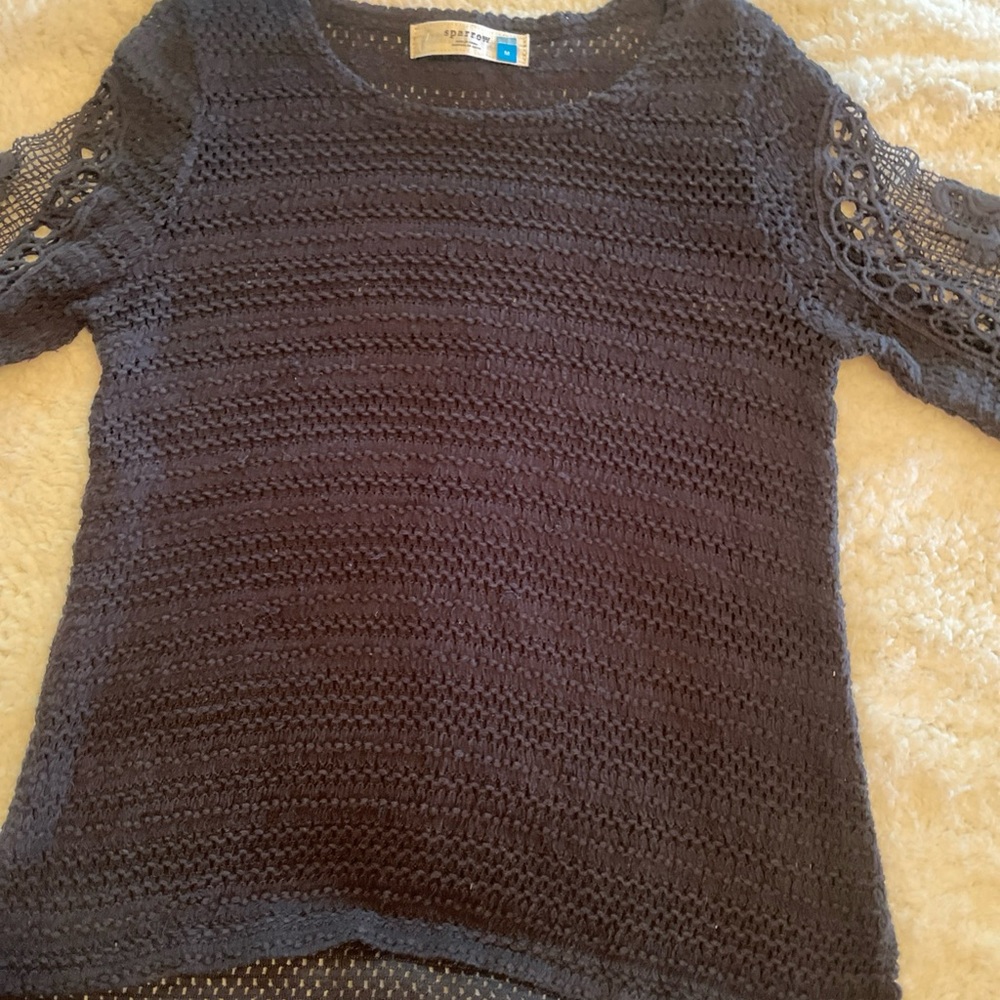 Sparrow by Anthropology Crochet Knit, boho Sweater, size medium